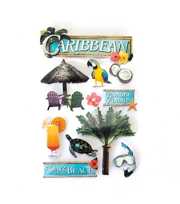 Paper House 3 D Sticker Caribbean