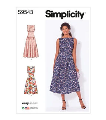 Simplicity S9543 Sizes 6 to 18 Misses Dress Sewing Pattern