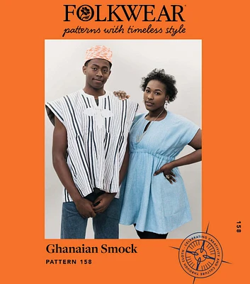 Folkwear 158 Men's & Women's Ghanaian Smock Top Sewing Pattern