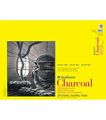 Strathmore Charcoal Paper Pad 300 Series 18" x 24" Tape-Bound