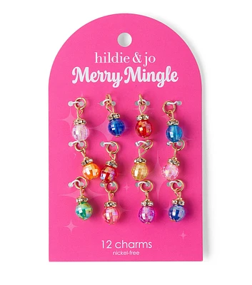 12ct Christmas Multicolor Iridescent Jewel Charms by hildie & jo