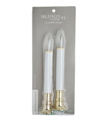 12" Flameless Taper Candles 2pk by Hudson 43