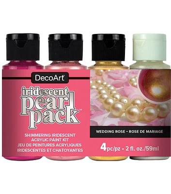 DecoArt 4ct Wedding Rose Pearl Pack Acrylic Paint