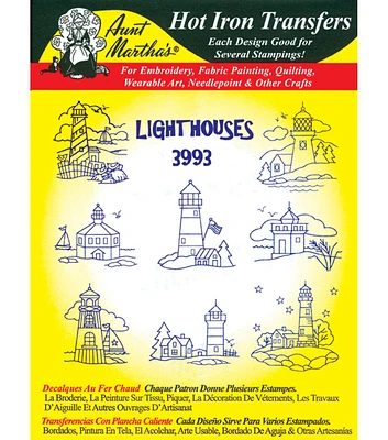 Aunt Martha's 24ct Cross Stitch & Quilt Blocks Hot Iron Transfers