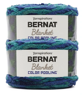 Bernat Blanket Color Pooling 220yds Green Super Bulky Yarn 2 Bundle