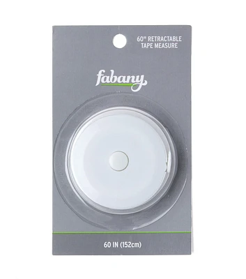 60" White Retractable Sewing Tape Measure by Fabany