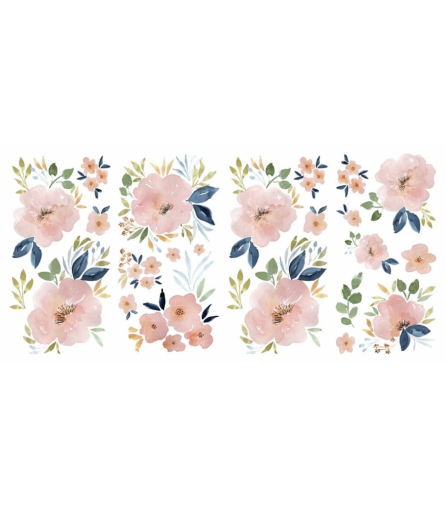 RoomMates Beth Schneider Sweet Blooms Watercolor Peel & Stick Wallpaper