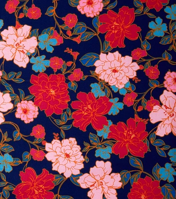 Draper James Floral Blueprint Premium Cotton Fabric