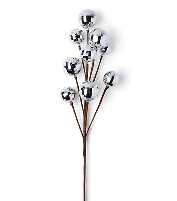 28" Christmas Silver Disco Ball Stem by Bloom Room