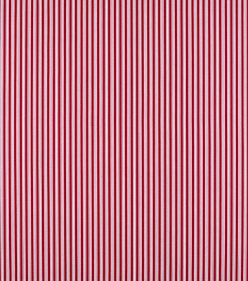 Magnolia Home Fashions Polo Stripe Scarlet Cotton Canvas Fabric