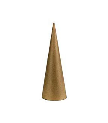 14" Christmas Paper Mache Cone by Place & Time