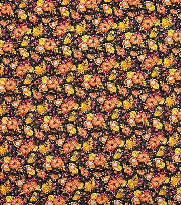 Pumpkin Pies On Black Cotton Fabric