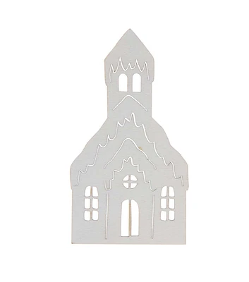 4.5" Christmas Church Unfinished Wood Shape by Place & Time