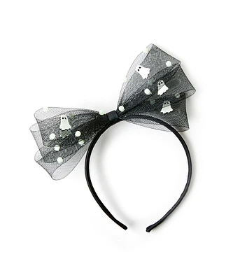 8" Halloween Glow In Dark Bow Headband by Happy