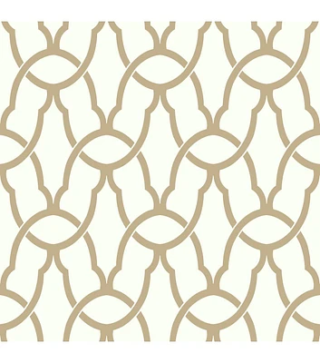 RoomMates Wallpaper Gold Trellis