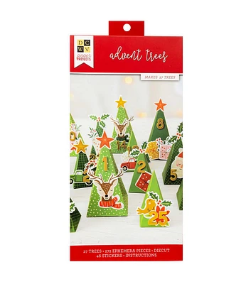 DCWV 345ct Christmas Trees Advent Calendar Kit