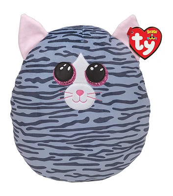 Ty Inc Squish A Boos Gray Kiki the Cat Plush Toy