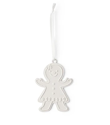 10" Ceramic Christmas Gingerbread Girl Ornament by Place & Time