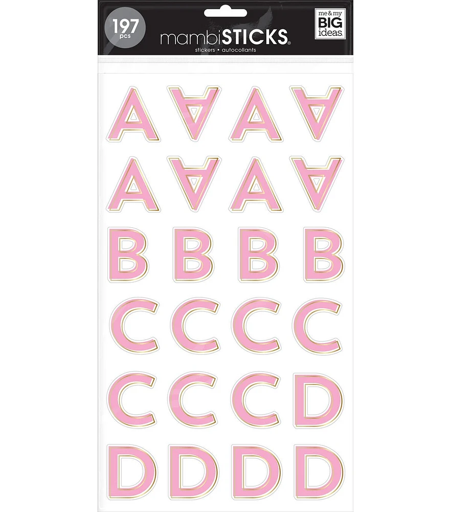 Mambi Foil Stickers Alpha Pink Gold