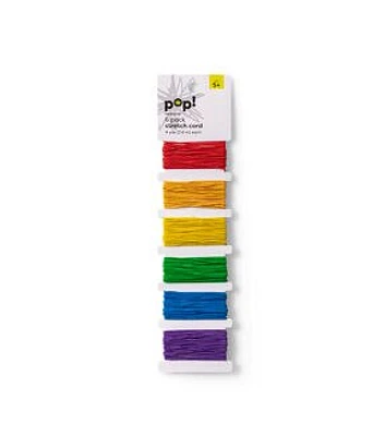 6ct Rainbow Elastic Stretch Cords by POP!