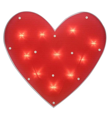 Northlight 14" Valentine's Day Red Pre Lit Heart