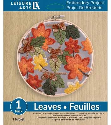 Leisure Arts 6" Falling Leaves Embroidery Kit