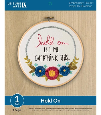 Leisure Arts 8" Hold On Embroidery Kit