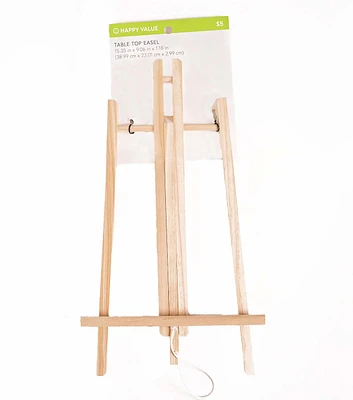 15" Pinewood H Frame Table Easel by Happy Value