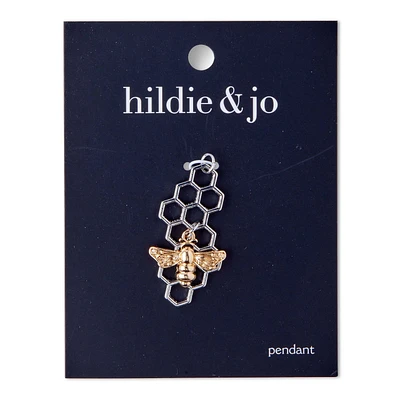 Honeycomb With Bee Pendant by hildie & jo