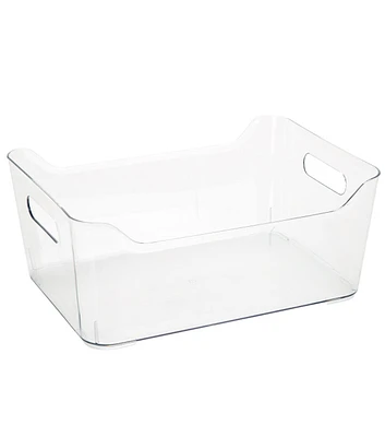 Simplify 14" x 6" Clear Plastic Storage Bin