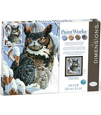 Dimensions 11" x 14" Winter Watch Paint By Number Kit