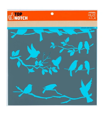 12" x 12" Feathered Friend Stencil by Top Notch