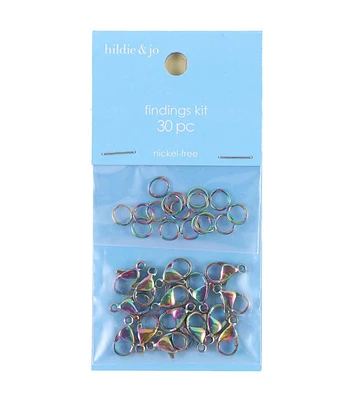 30ct Holographic Jump Ring & Lobster Clasps Findings by hildie & jo