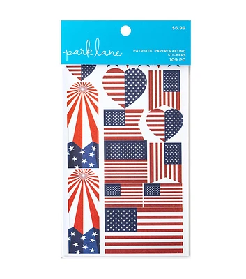 109pc Patriotic Flag 5 Sheet Stickers by Park Lane