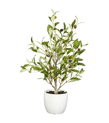 Nearly Natural Silk Olive Tree with Vase