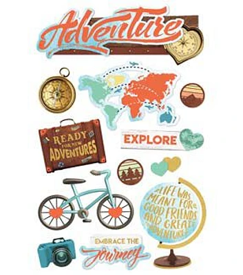 Paper House 9" Adventure At Heart 3D Stickers