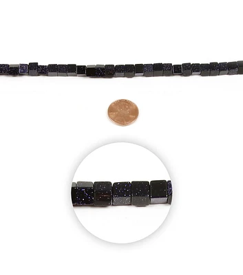 6mm Black Cube Stone Bead Strand by hildie & jo