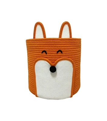 12" Orange Fox Soft Woven Basket by Place & Time