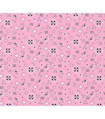 Premier Prints Bandana Prism Pink Cotton Canvas Fabric