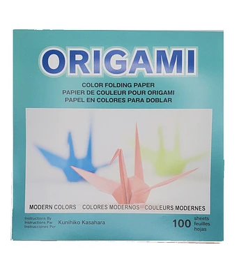 Aitoh  5 7/8" x 5 7/8" Origami Paper & Instructions 100 Sheets