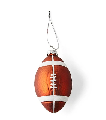 4.5" Christmas Football Glass Ornament by Place & Time