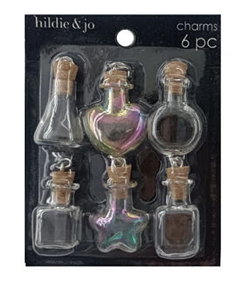 6ct Glass Shape Bottle Charms by hildie & jo