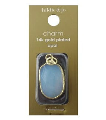 20mm Gold Plated Opal Charm by hildie & jo