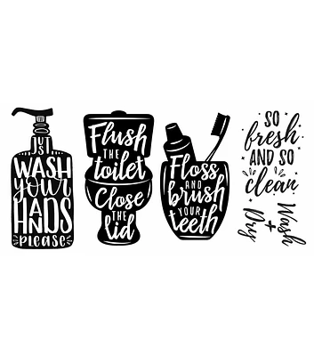 RoomMates Wash Your Hands Soap Quotes Decals