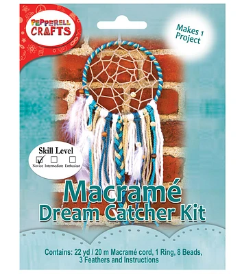 Pepperell Crafts Mini Macramé Dream Catcher Kit