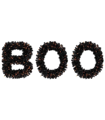 Northlight 18" Halloween Black BOO Outdoor Pre Lit Sign