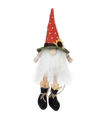 Northlight 11" Sitting Sunflower Autumn Harvest Gnome Figurine