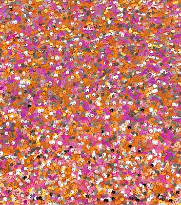 Orange & Pink Sequin Mesh Fabric