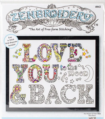 Design Works 12" I Love You Stamped Embroidery Kit