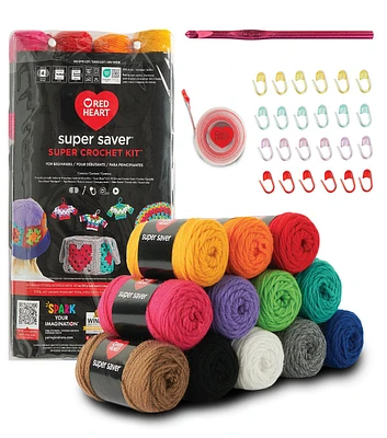 Red Heart 15ct Super Saver Super Crochet Kit